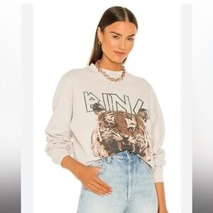 Anine Bing Tiger Sweatshirt in Stone